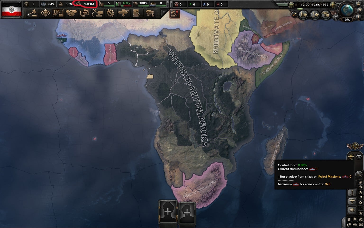 HoI4の人口分布に笑った話、ドイツより広いミッテルアフリカの兵力が少ない理由とは？ | Hearts of Iron IV - 2