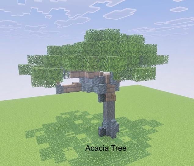 マイクラのバニラ全木をリアルに再現！石材も使った独自ツリー建築が話題に | Minecraft - 5
