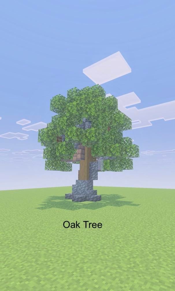 マイクラのバニラ全木をリアルに再現！石材も使った独自ツリー建築が話題に | Minecraft - 1